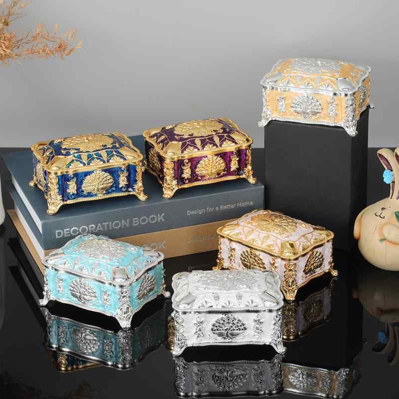 楽天市場】ジュエリーボックス 金属製 アルミ合金製 高級感 クジャク