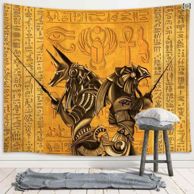 楽天市場】タペストリー 古代エジプト 猫 神秘 ピラミッド 神殿
