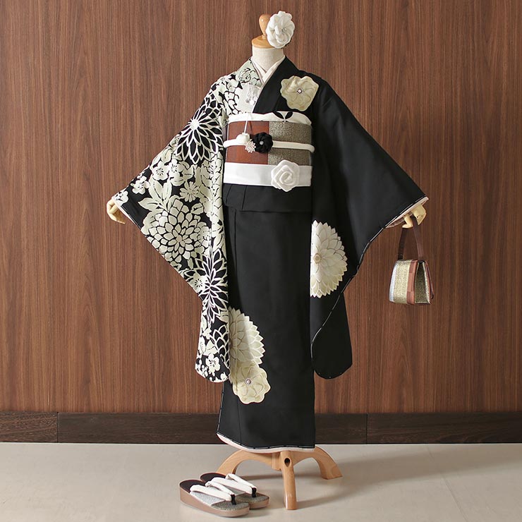 楽天市場】【レンタル】七五三 7歳 女の子 きもの J-2 ブラック 着物