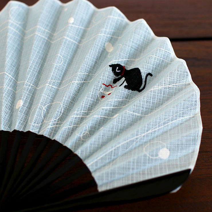 楽天市場】[扇袋セット] 扇子 染骨 涼あそび（ブルー/6632s） 化粧箱