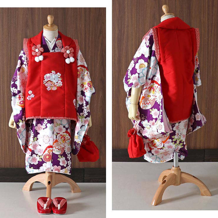 楽天市場】【残りわずか】 七五三 被布セット 3歳 - さくらに貝合わせ