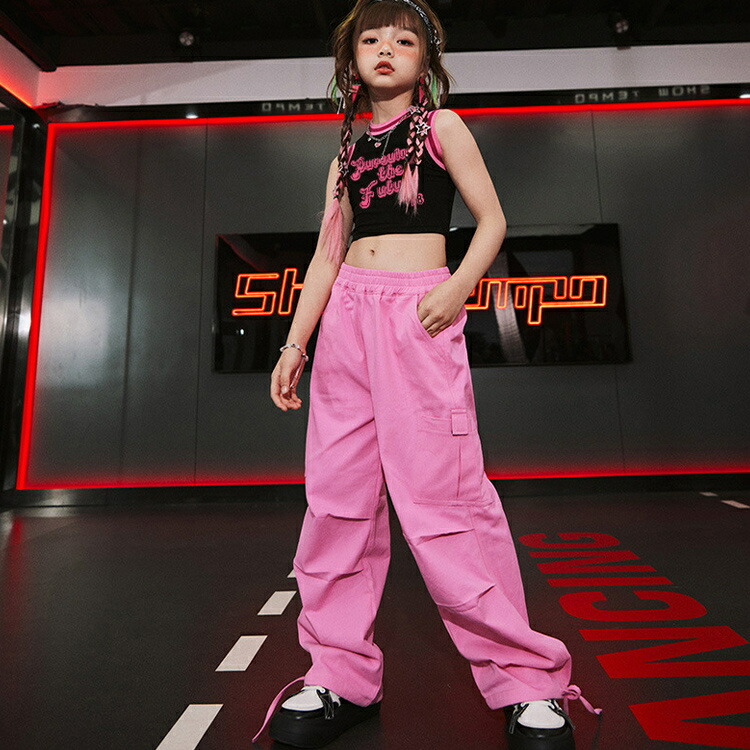 楽天市場】キッズ ダンス衣装 セットアップ ダンスウェア ピンク