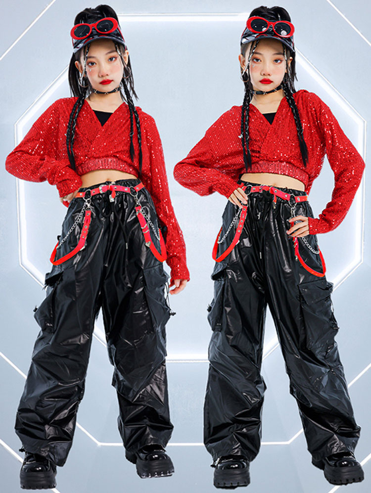 楽天市場】赤 スパンコール キラキラ 光沢 キャミソール 長袖パーカー