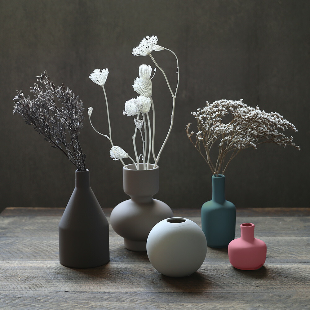 楽天市場】ラバー塗装 一輪挿し 花瓶 フラワーベース マット カラー