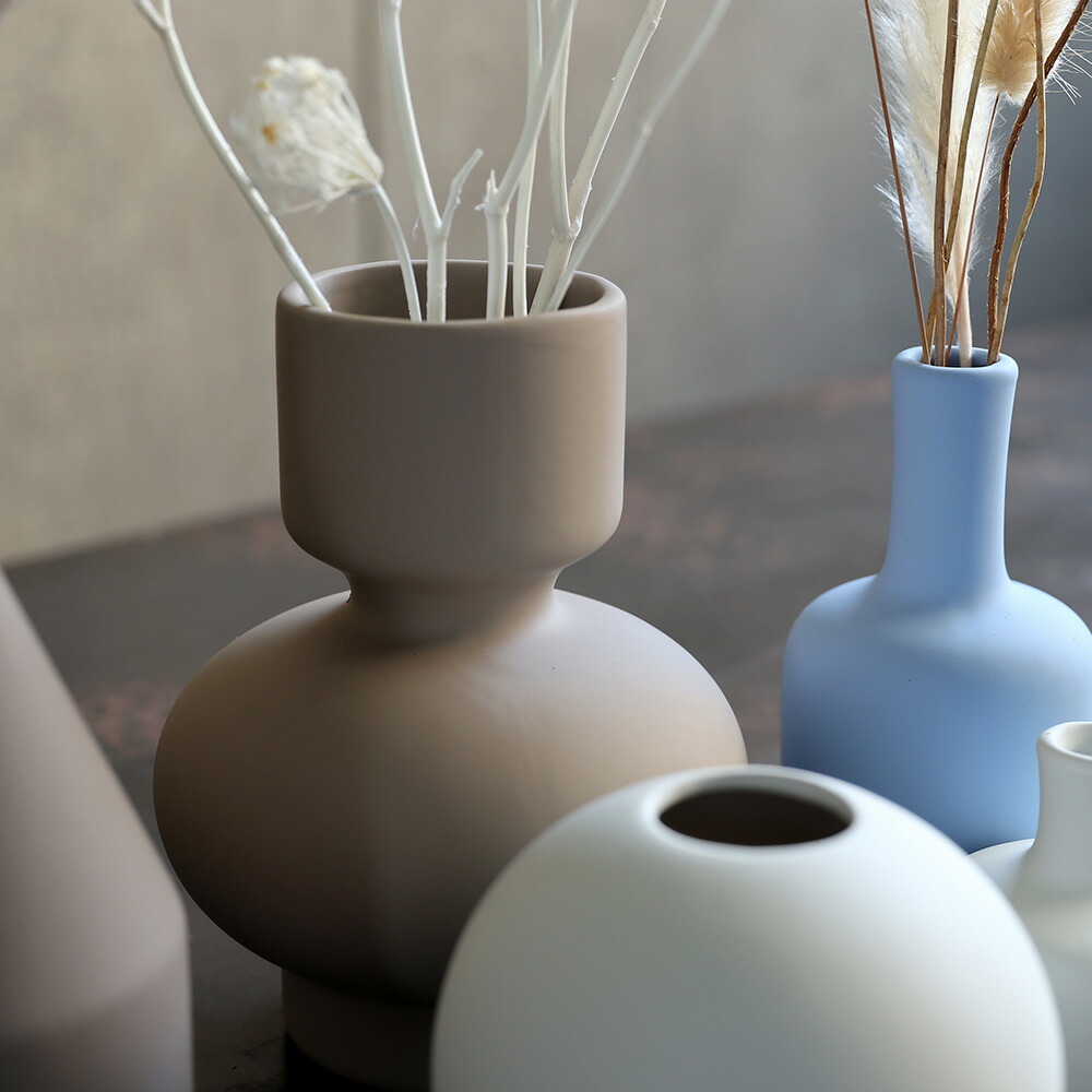 楽天市場】ラバー塗装 一輪挿し 花瓶 フラワーベース マット カラー