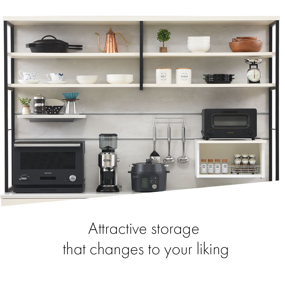 楽天市場】高橋木工所 食器棚 家電ボード ユニット スピナ 【幅120.3