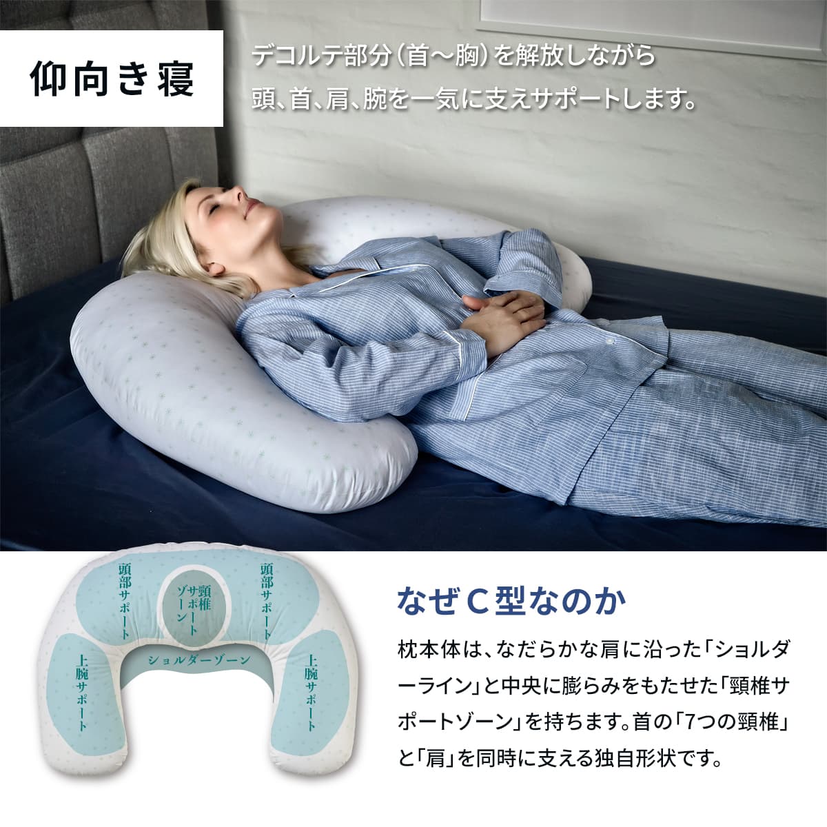 楽天市場】フォスフレイクス 枕 コンフォートC ミントコレクション 約