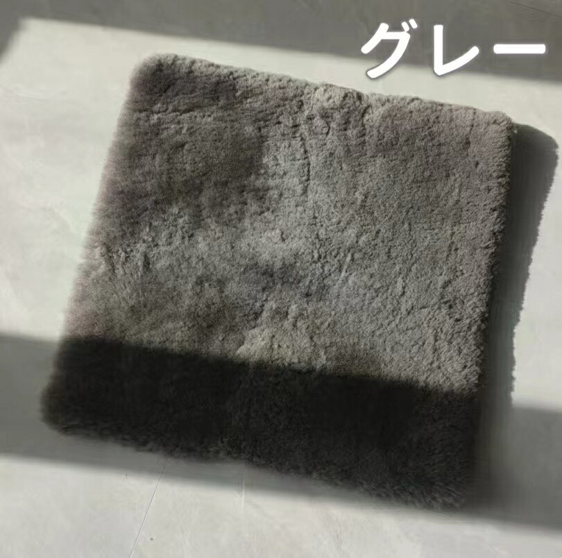 楽天市場】ムートン クッション 短毛 高級 原皮 洗える 50 50cm