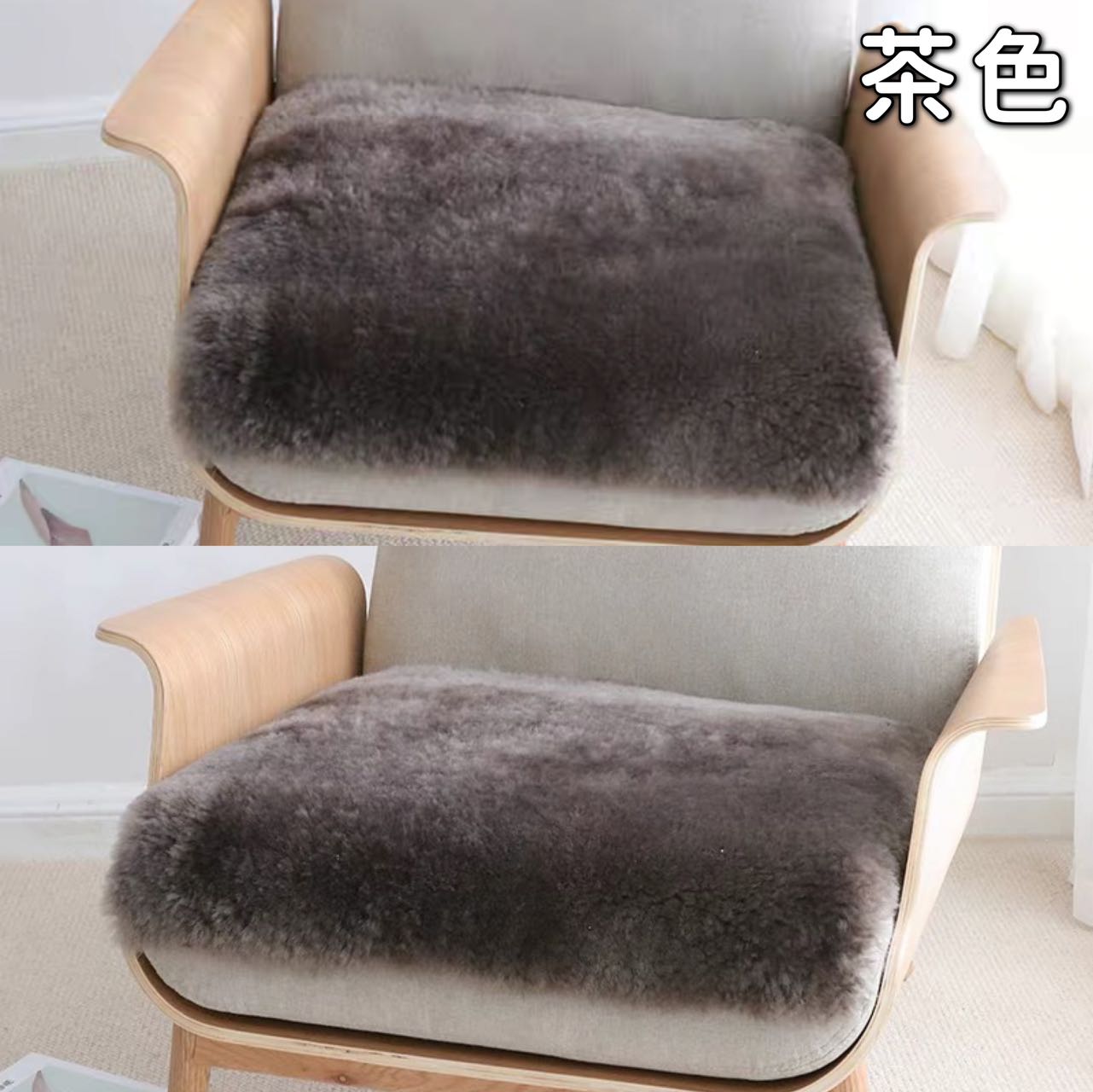 楽天市場】ムートン クッション 短毛 高級 原皮 洗える 50 50cm