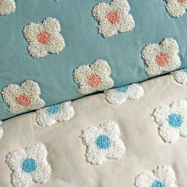 楽天市場】タフティング オックス生地 花柄 立体刺繍 ニードルパンチ