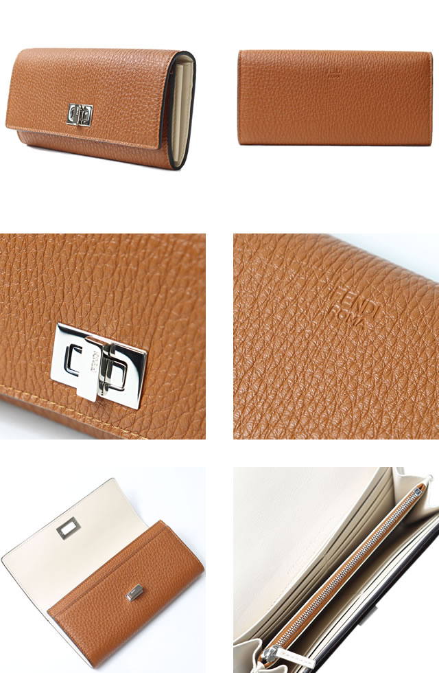楽天市場】フェンディ FENDI 財布 長財布 ピーカブー セレリア
