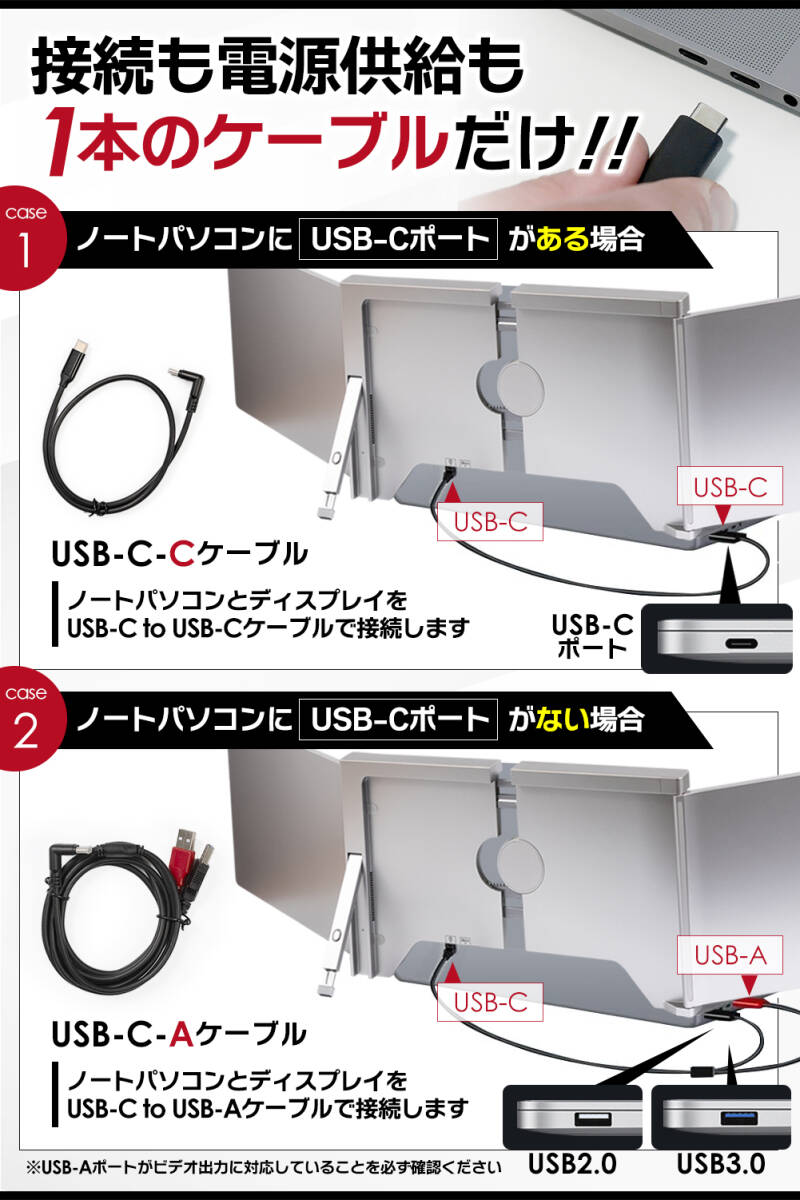 楽天市場】【超軽量1.4kg】トリプルディスプレイ デュアルモニター 14