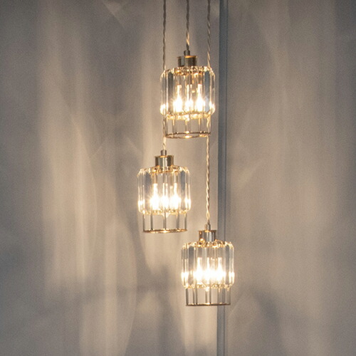 楽天市場】Trois トワ クリアガラス3灯シャンデリア : Maison de lustre