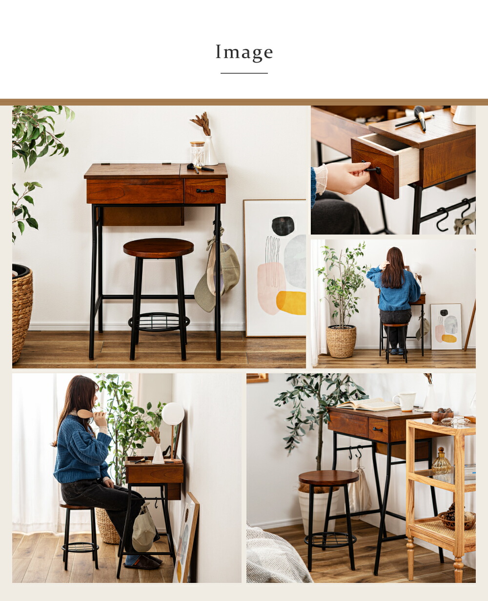 楽天市場】ドレッサーセット ドレッサー 幅60 デスク 兼用 椅子付き