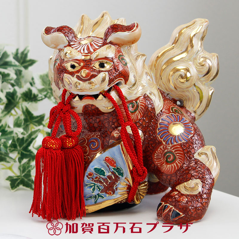 楽天市場】扇獅子 赤盛 5号 高さ17cm 九谷焼【ラッピング対応可能商品