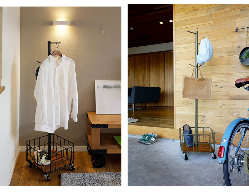 楽天市場】ポールハンガー 収納付き キッズ Mash BY CAGE POLE HANGER