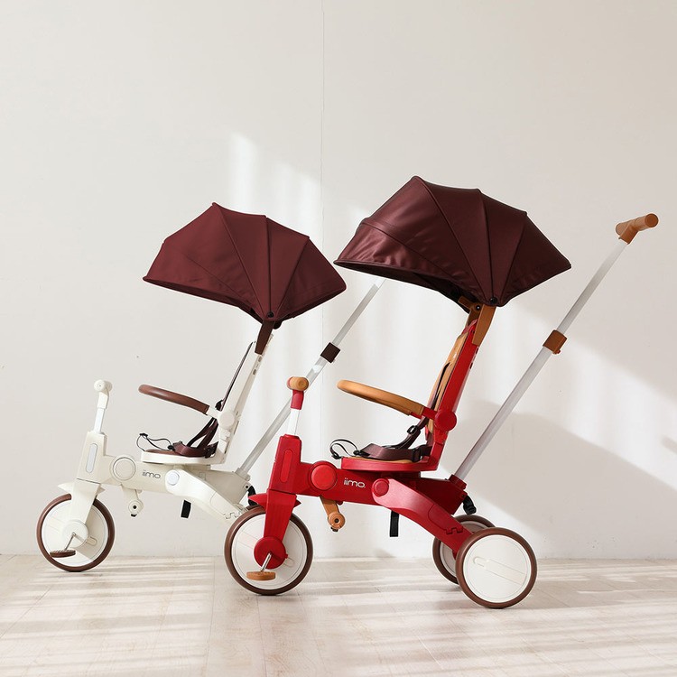 楽天市場】三輪車 1歳 折りたたみ iimoG M&M 手押し のりかえ