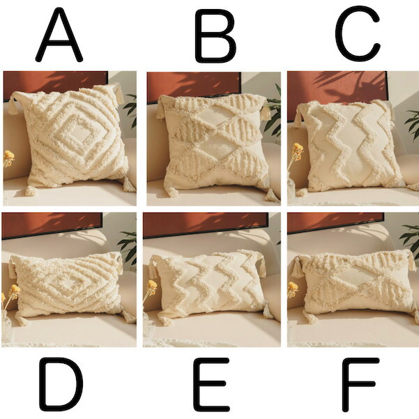 楽天市場】【ボヘミアンクッションカバー/Beige tassel】西海岸