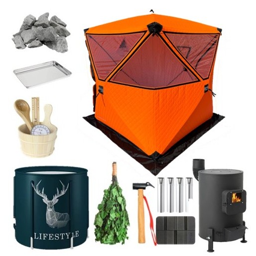 楽天市場】テントサウナ パノラマビュー水風呂セット 4人用 【選べる9