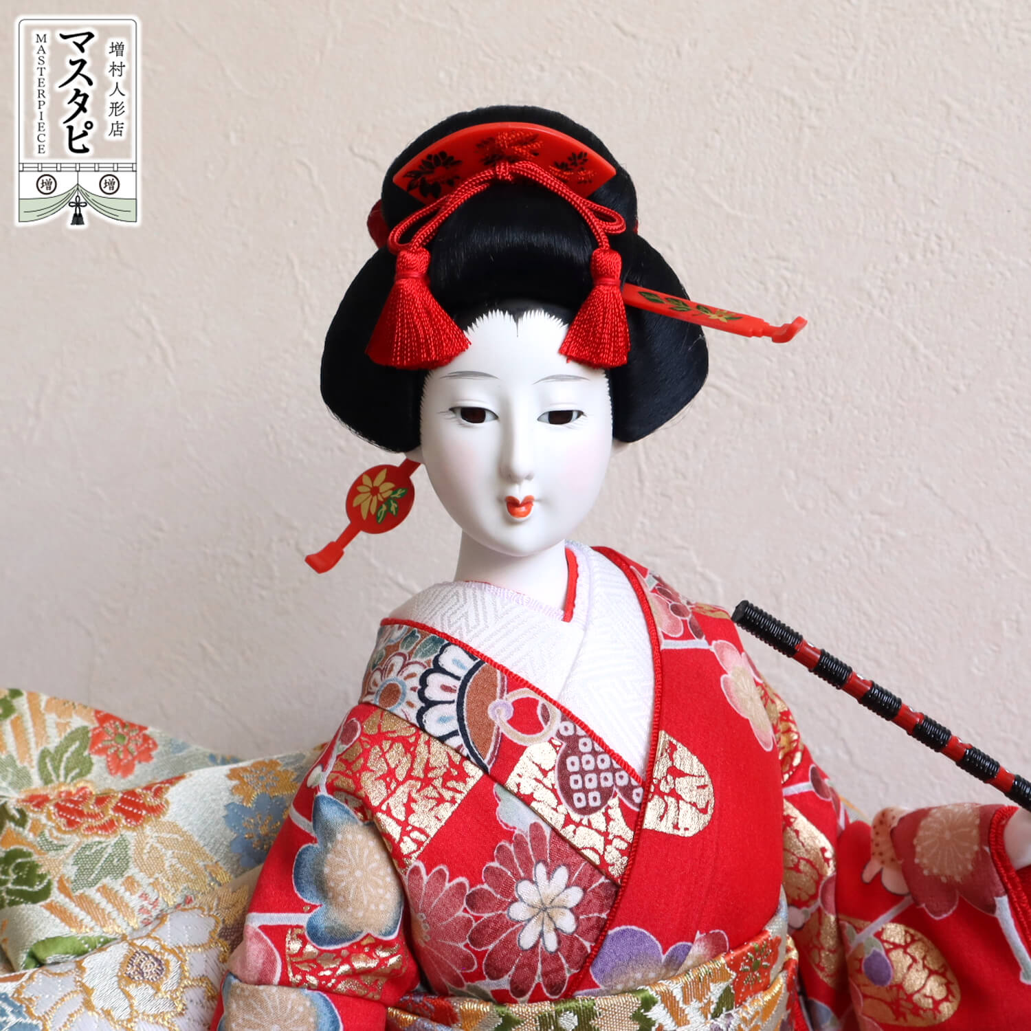 楽天市場】日本人形 寿喜代作 「初音」赤 尾山人形 工芸品 ケース