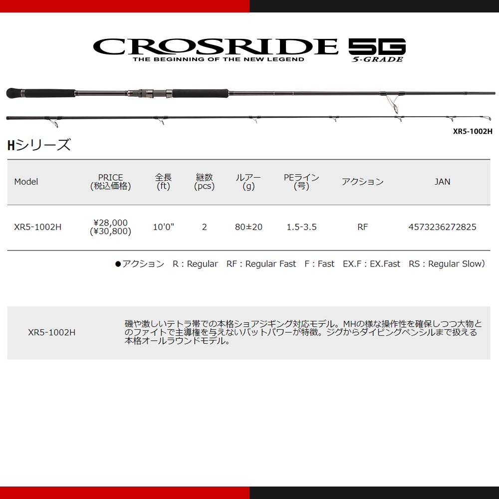 楽天市場】メジャークラフト クロスライド 5G XR5-962M/LSJ 釣竿 送料