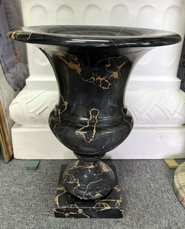 楽天市場】天然大理石 花瓶 飾り壺 高さ約38cm 天然石の美しさ 壺 花