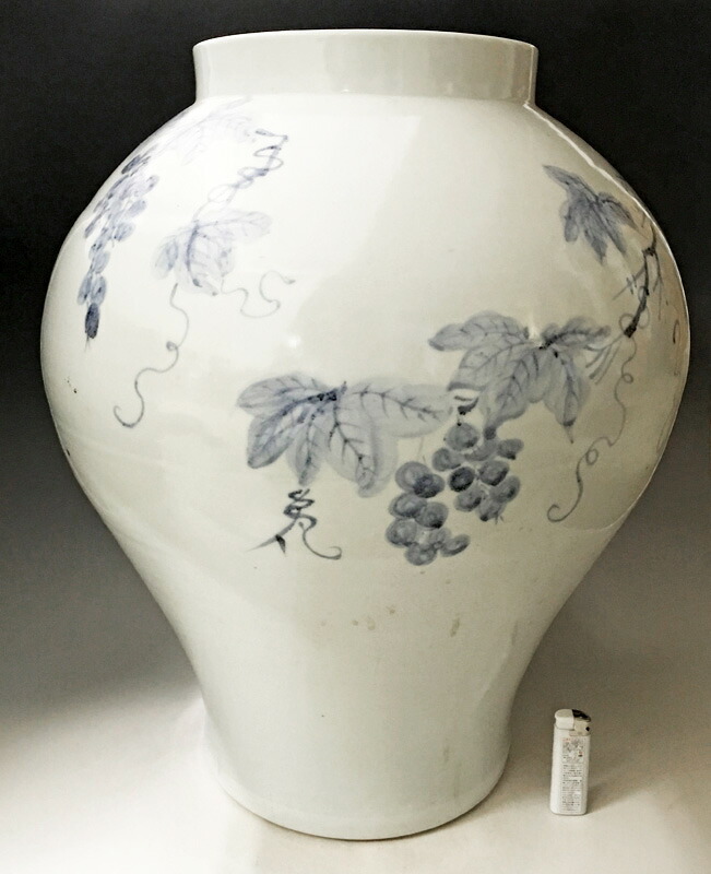 楽天市場】李朝 青花葡萄文白磁大壺 高さ約52cm 韓国 美術 朝鮮 希少