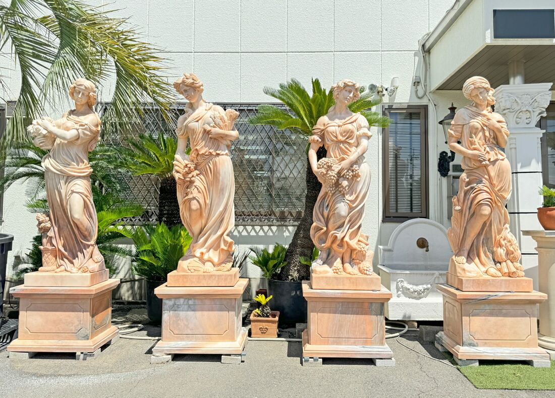 楽天市場】天然大理石彫刻 葡萄を抱えるヴィーナス 夏 ピンク H232cm