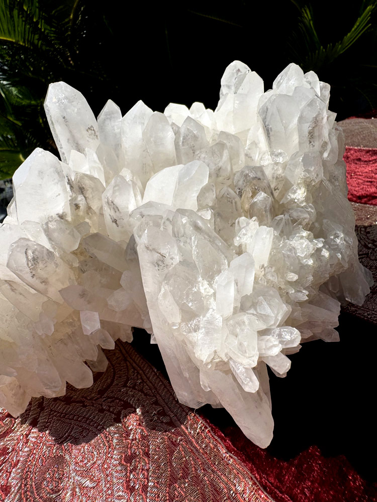 楽天市場】天然水晶 原石 クラスター 約3.2kg 高さ約20cm 送料無料