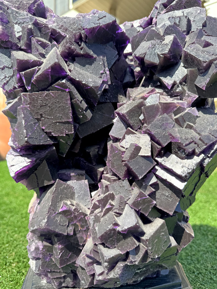 楽天市場】フローライト 蛍石 原石 約24kg 高さ約47cm 送料無料 台座