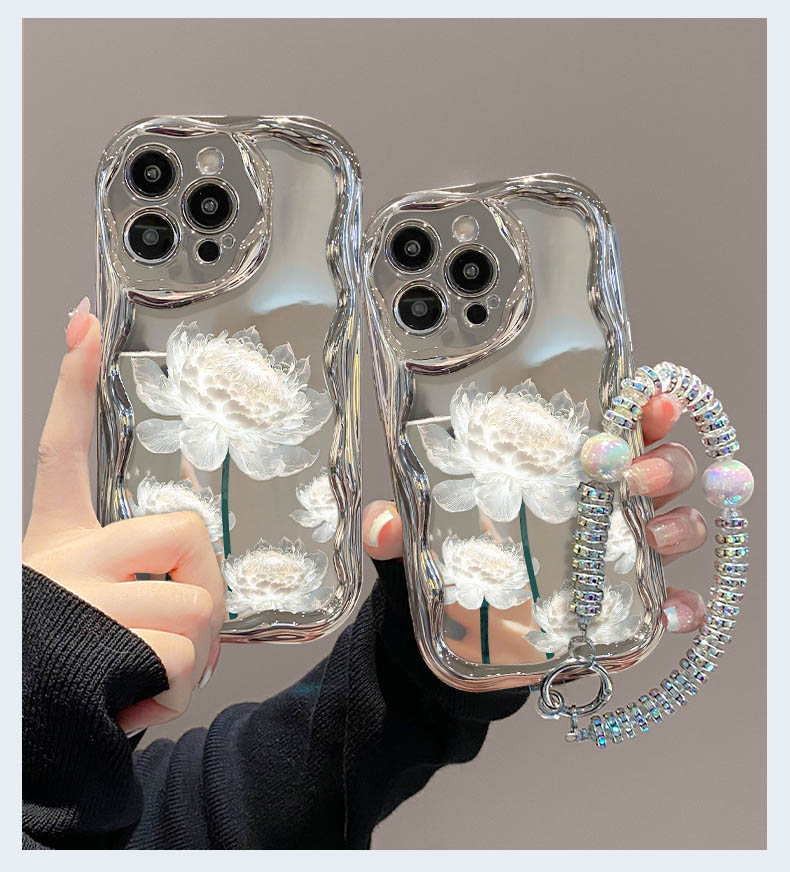 楽天市場】送料無料 iPhone15 ケース 互換品 ミラータイプ 花 月下美人