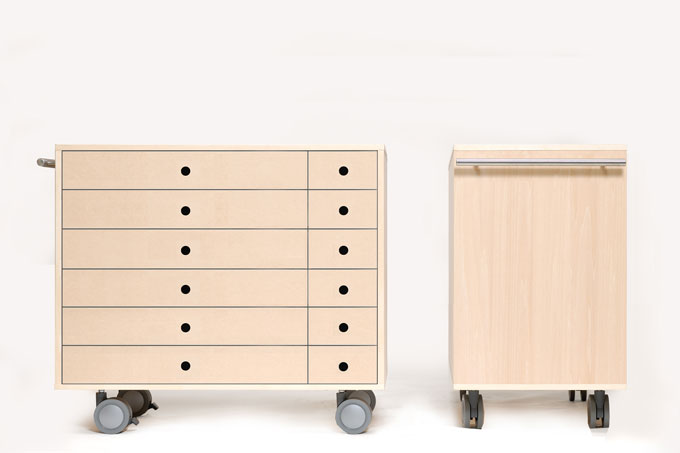 楽天市場】キャスター付き A3書類引き出し収納 ミドルタイプ（デスク