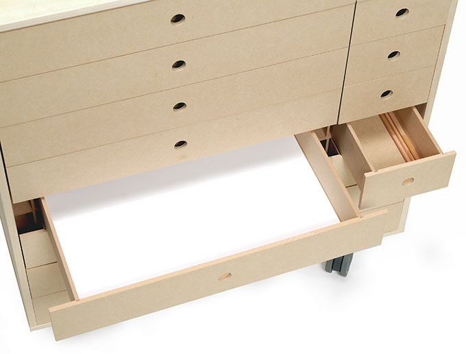 楽天市場】キャスター付き収納 A3書類 引き出し 16杯 木製（書類棚