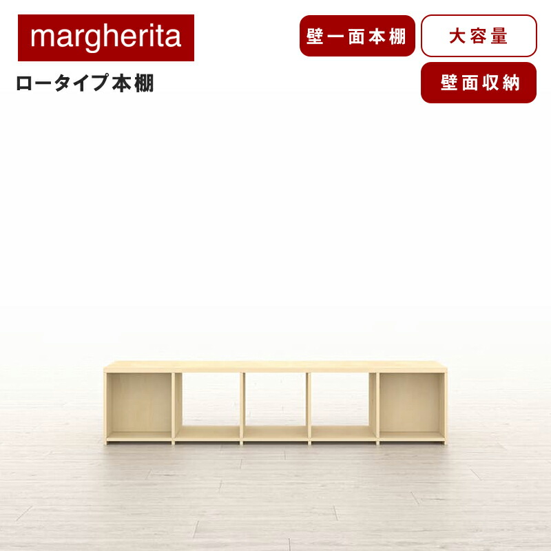 楽天市場】壁一面の本棚 奥行350mm ロータイプ 縦1コマ×横5コマ