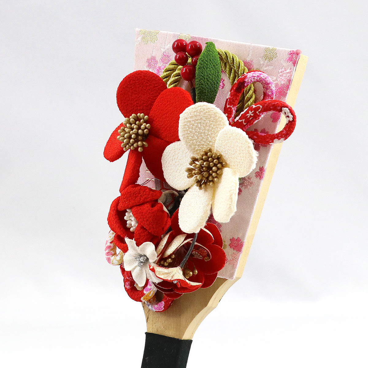 楽天市場】羽子板 初正月 ミニ羽子板 ちりめん細工髪飾り付き 敷き布