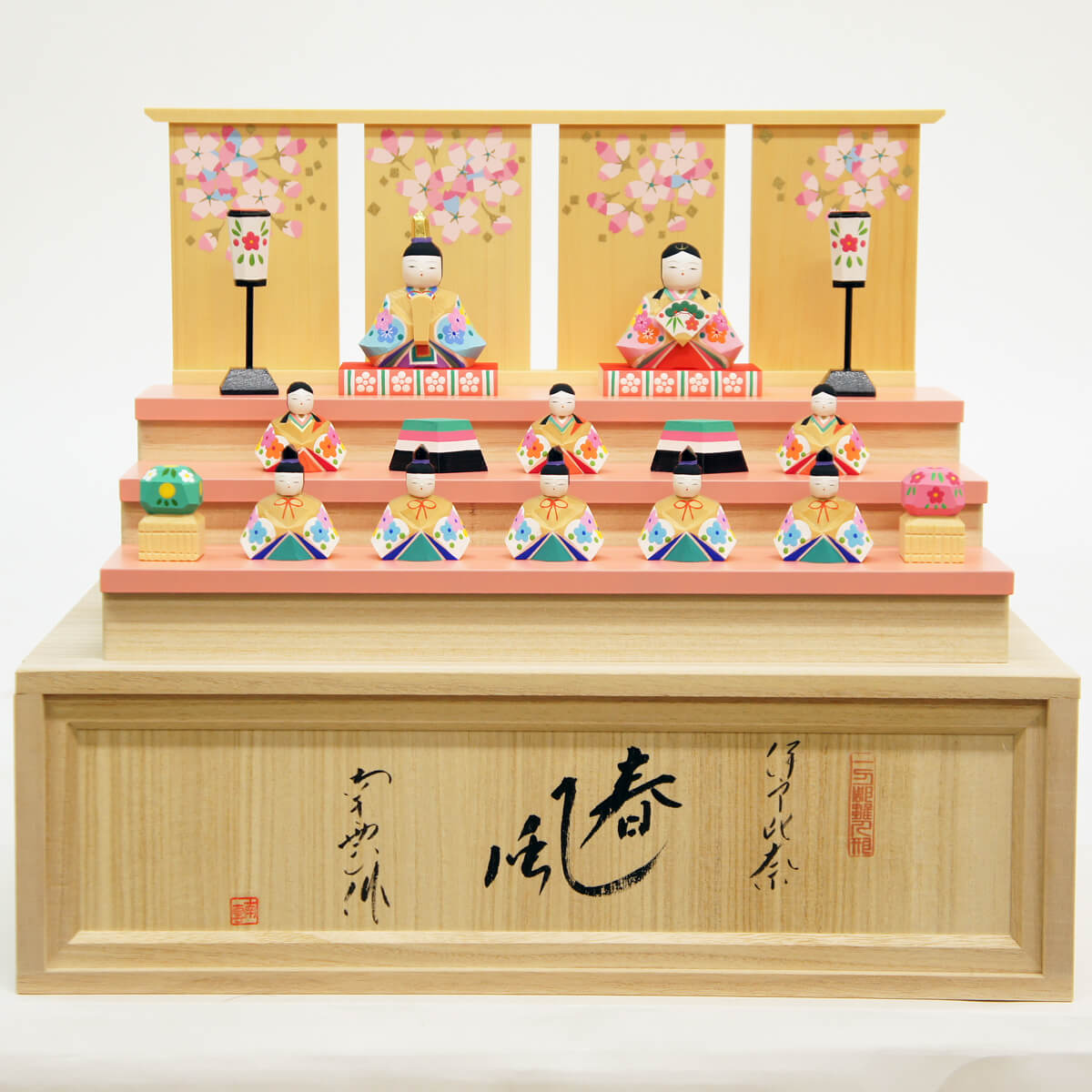 楽天市場】雛人形 コンパクト 伊予一刀彫 伊予一刀彫 春風 南雲工房
