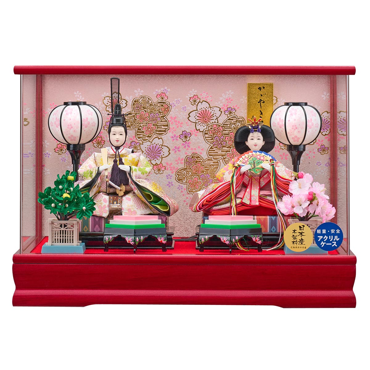 楽天市場】雛人形 コンパクト ケース飾り 浮舟 小三五親王飾り 彩色LG