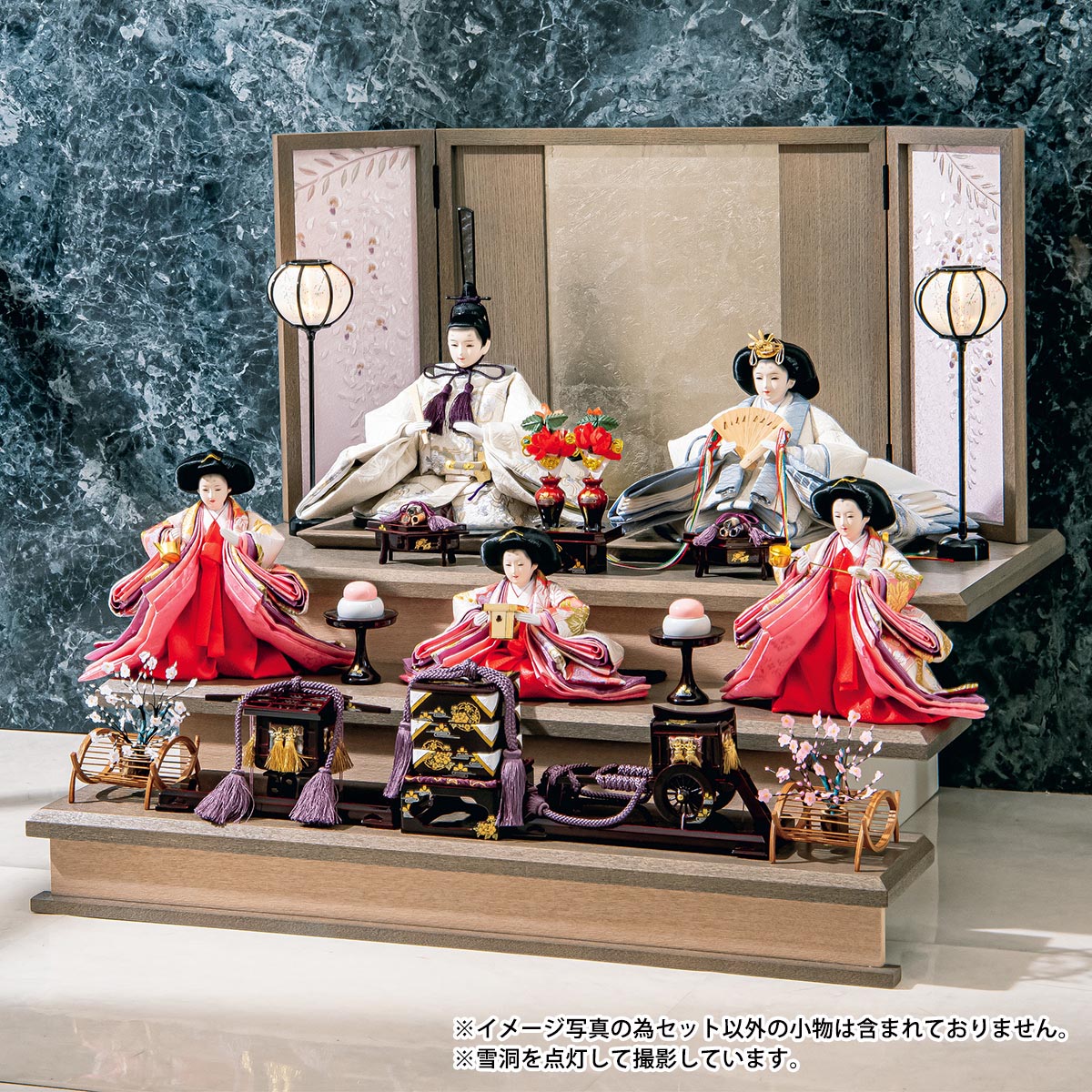 楽天市場】雛人形 コンパクト 三段飾り 平安豊久作 紗良 小三五親王 小