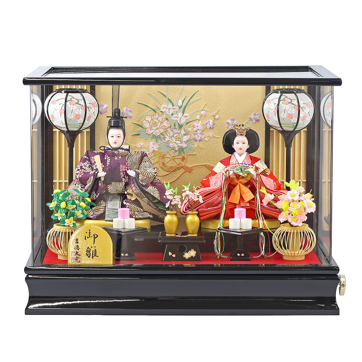楽天市場】雛人形 コンパクト ケース飾り ケース入り 小三五親王飾り