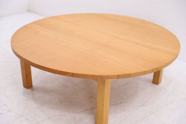 楽天市場】無印良品 タモ無垢材 ラウンド ローテーブル 円形座卓