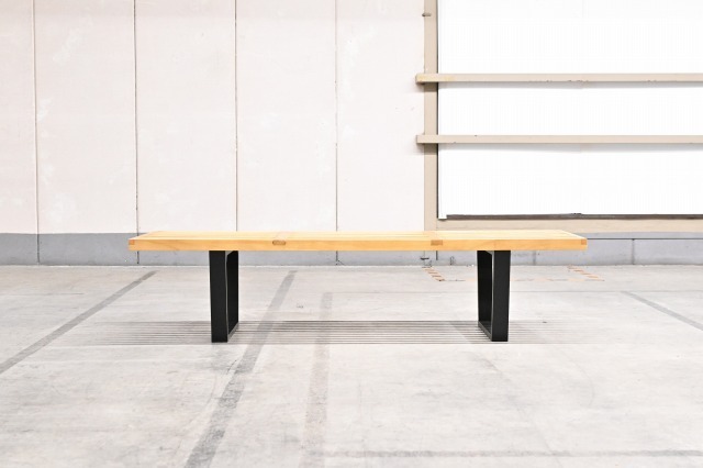 楽天市場】名作 ネルソンベンチ メープル材無垢 スツール 格子