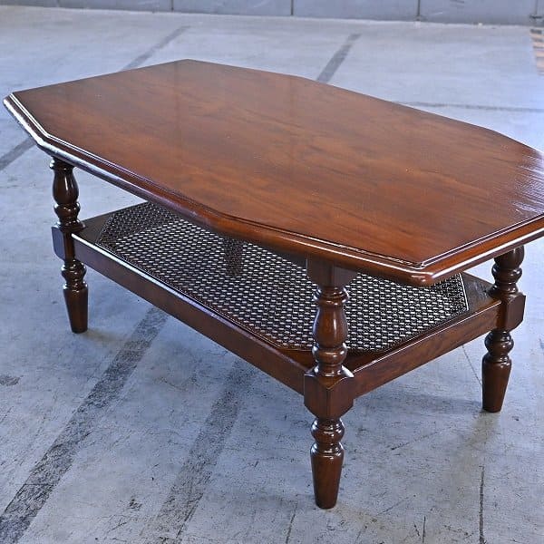 楽天市場】三越ブルージュ オーク材 ローテーブル ラタンカントリー調