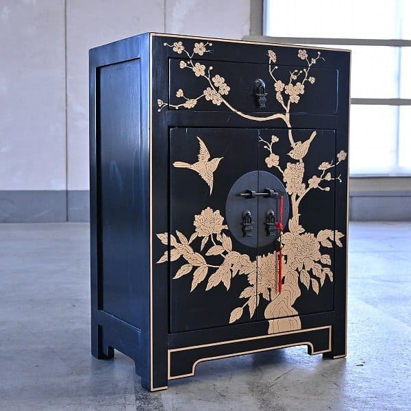 楽天市場】中国美術 ビンテージ調 木製 キャビネット サイドボード