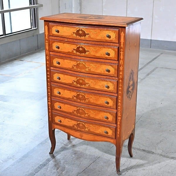 楽天市場】イタリア製 MARCONI ARTE 7段チェスト マホガニー材 象嵌 猫