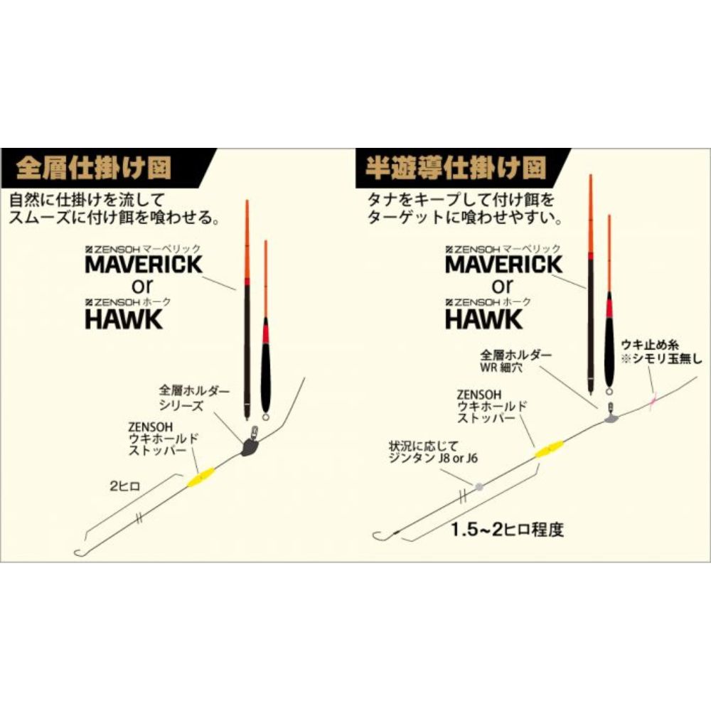 楽天市場】キザクラ 全層マーベリック (ZENSOH MAVERICK) 棒ウキ 釣り