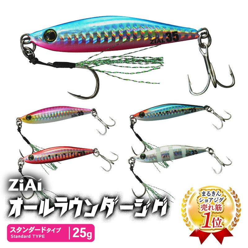 楽天市場】ZiAiジグ スタンダード 25g 63mm 釣り フィッシング