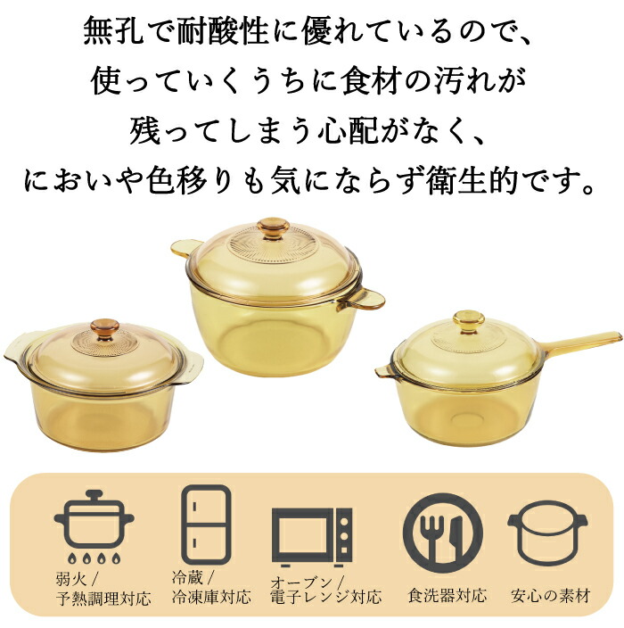 楽天市場】【廃番完売】【送料無料】VISIONS 食材が見えるガラス鍋