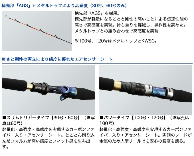 楽天市場】(5)【目玉商品】ダイワ 剣崎 MT 120-170MT /船竿/ロッド