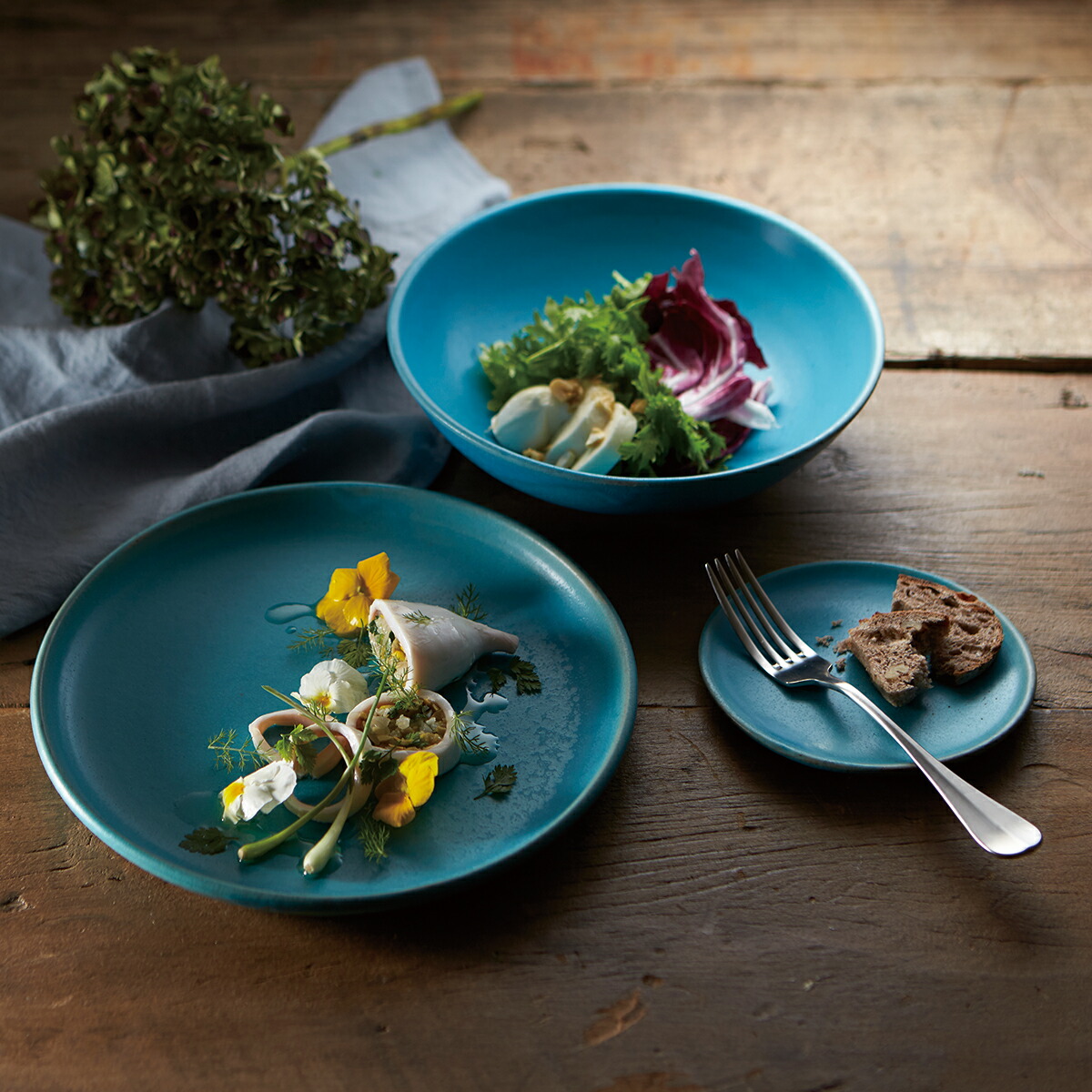 楽天市場】プレート 14cm お皿 Rikizo ブルー｜日本製 笠間焼