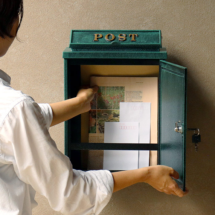 楽天市場】レビュー特典｜壁掛けポスト 鍵付き 郵便ポスト